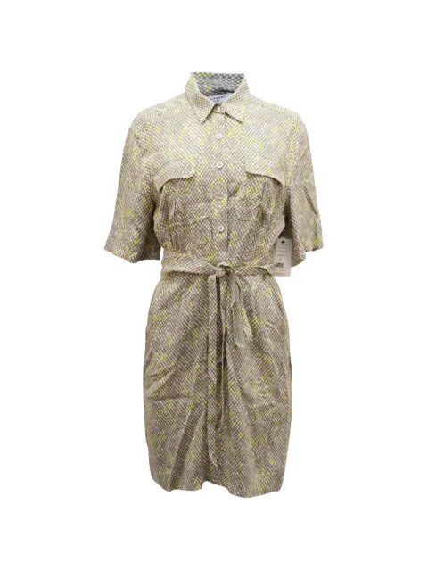 Equipment snake-print shirt dress Neutrals NAPPUGBCL104368W