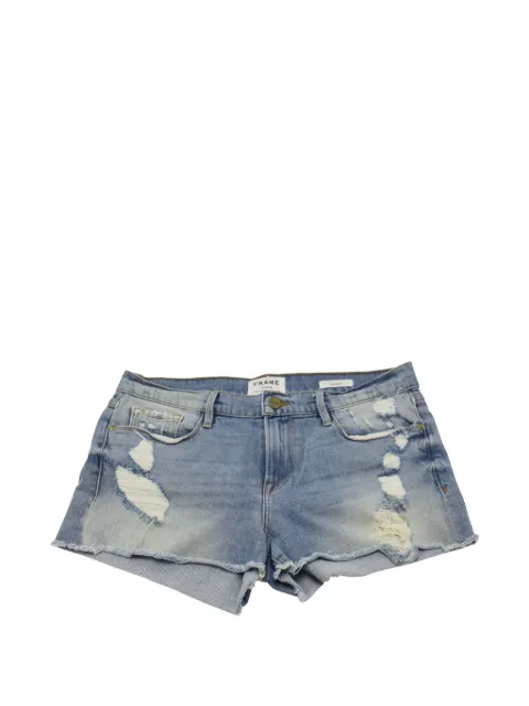 FRAME Le Cutoff distressed denim shorts Blue NAPPUGBCL097162W