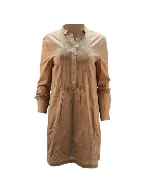 JOSEPH long-sleeve midi shirt dress Brown NAPPUGBCL098957W
