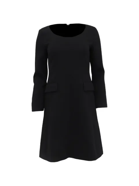 Theory long-sleeves pocket midi dress Black GILTPUUSCL645067W