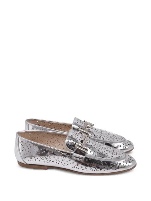 Tod's Vintage metal-hardware loafers Silver NAPPUUSSH640443W