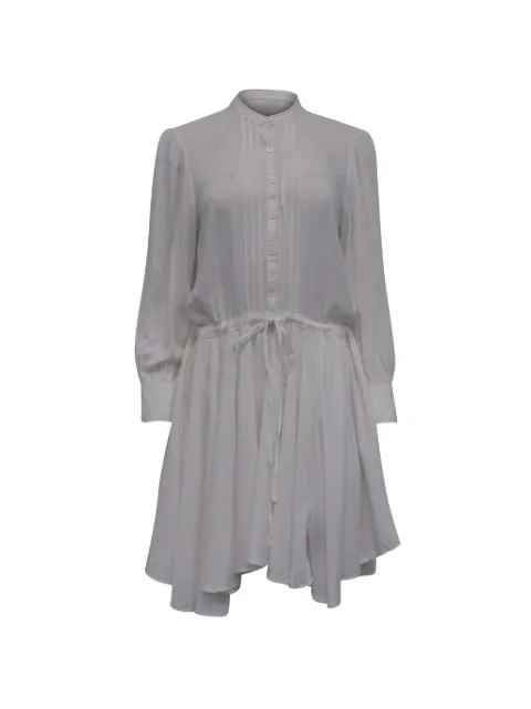 Zadig&Voltaire Ranil tie-waist button mini dress White GILTPUUSCL585438W