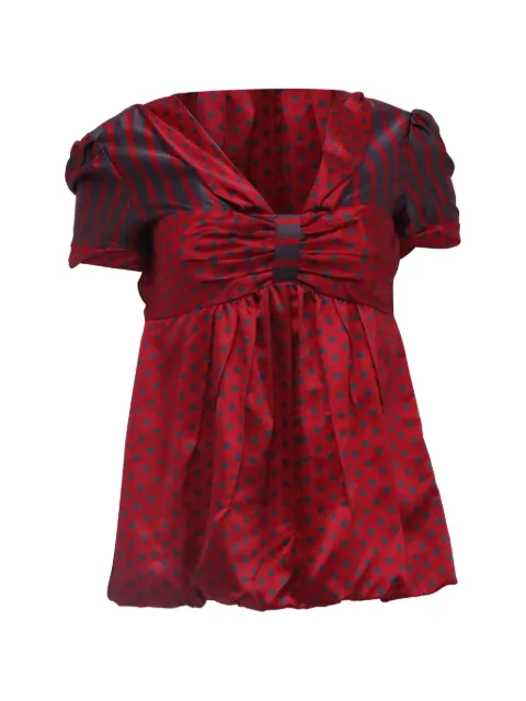 Marc Jacobs Vintage V-neck blouse Red GILTPUUSCL590597W