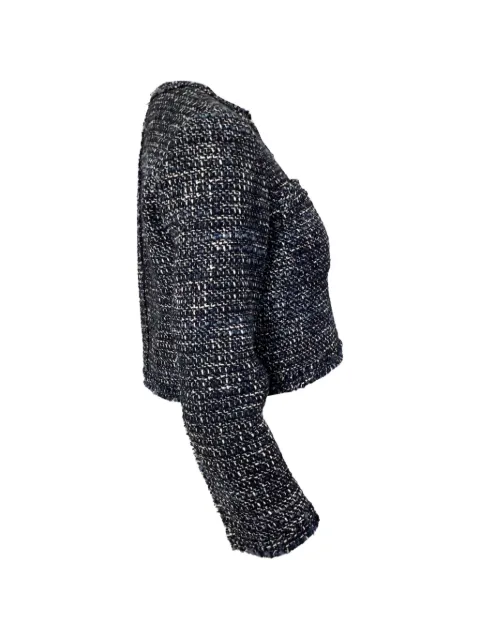 Theory tweed collarless jacket Blue NAPPUUSCL497885W