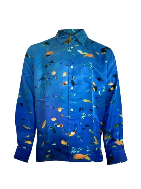 Loewe Pre-Owned fish-print shirt Blue MRPPUUSCL447230M