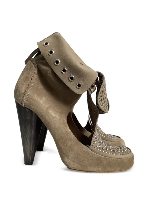 Isabel Marant Vintage Mossa cut-out ankle boots Brown NAPPUUSSH451338W