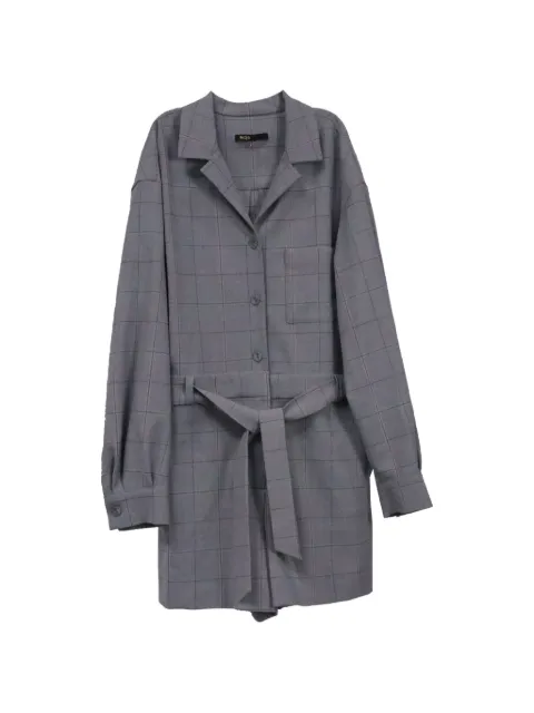 Maje checked belted jumpsuit Grey GILTPUUSCL585435W