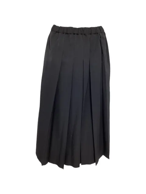 Comme Des Garçons Pre-Owned elastic-waist pleated skirt Black NAPPUUSCL457243W