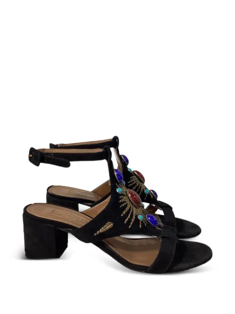 Aquazzura embellished-upper suede heeled sandals Black NAPPUUSSH466881W