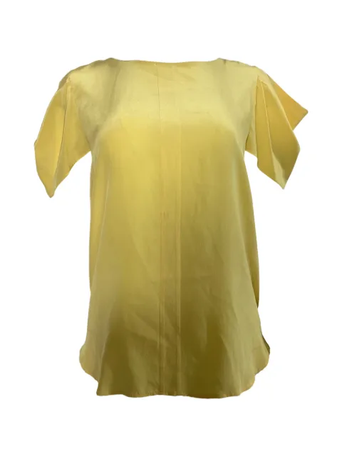 SANDRO tie-fastening silk blouse Yellow NAPPUUSCL461370W