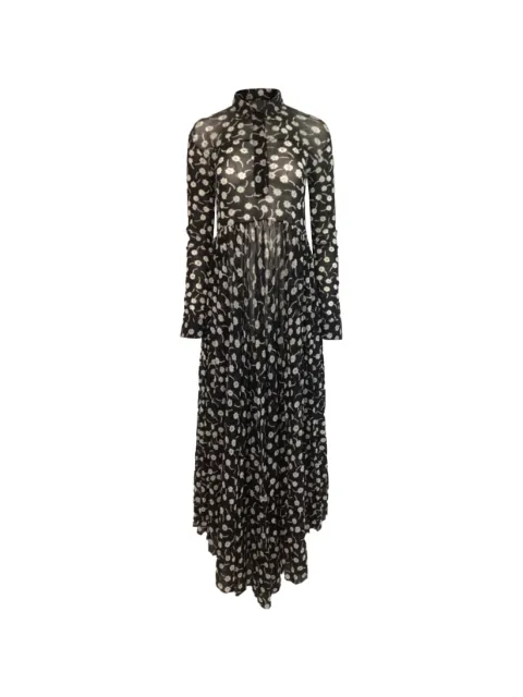 Jil Sander Pre-Owned floral-print shirt dress Black NAPPUUSCL446939W