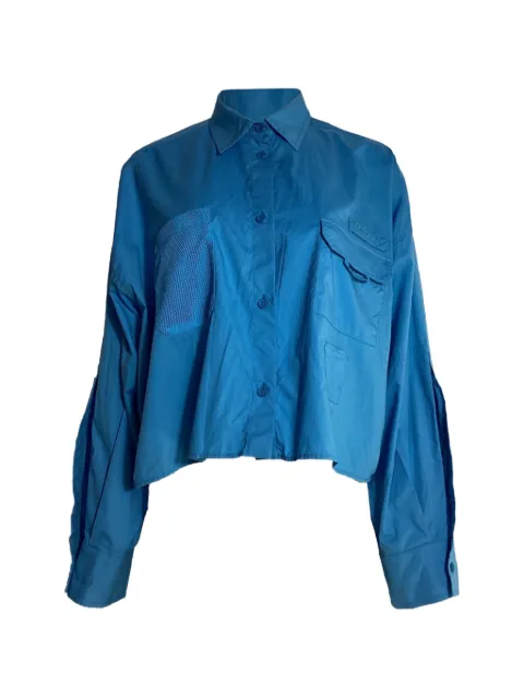 Fendi Pre-Owned blue cropped shirt Blue NAPPUUSCL459007W
