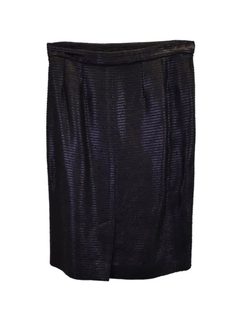 Saint Laurent Pre-Owned textured skirt Black TONPUUSCL368992W