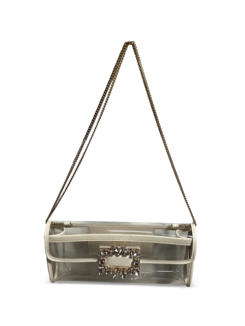 Roger Vivier Vintage crystal-embellishment shoulder bag White NAPPUUSBA457436W