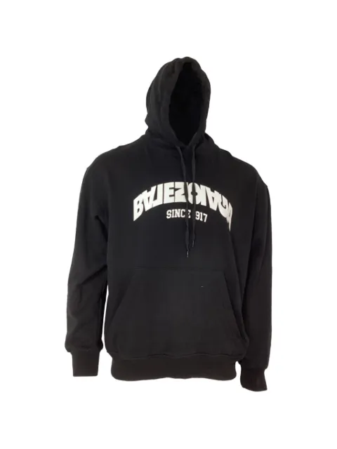 Balenciaga Pre-Owned logo-print cotton hoodie Black BAPUUSCL424828M