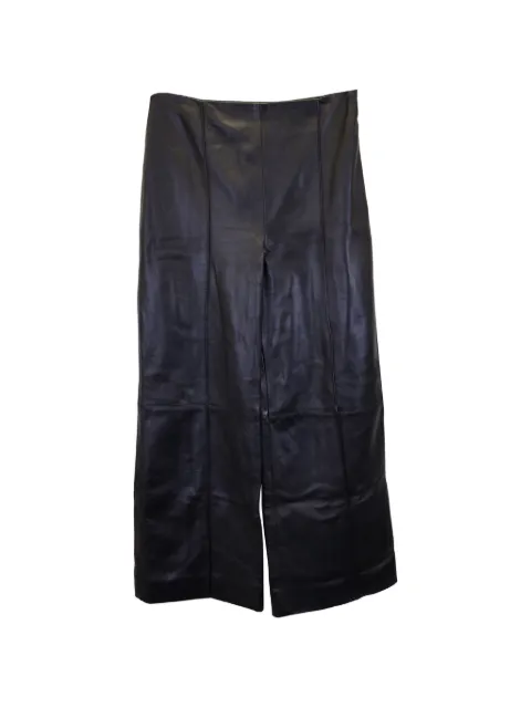 Oscar de la Renta Pre-Owned 2020 straight-leg leather trousers Black NAPPUGBCL280703W