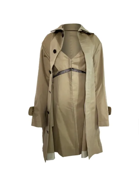 sacai dress insert trench coat Neutrals NAPPUUSCL447782W