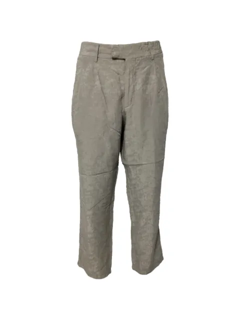 Giorgio Armani Pre-Owned cotton trousers Grey NAPPUUSCL448719W