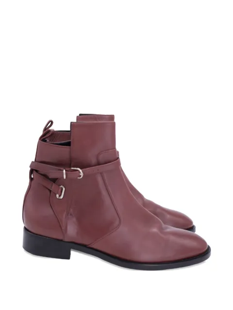 Balenciaga Pre-Owned belt leather ankle boots Brown NAPPUUSSH397080W