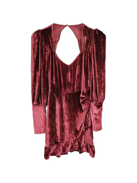 Reformation Fortune velvet wrap dress Red TONPUUSCL374234W