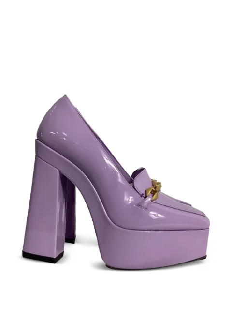 Jimmy Choo Pre-Owned chain-detail platform pumps Purple NAPPUUSSH453129W