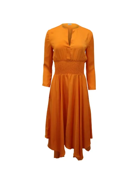 Maje asymmetric-hem midi dress Orange TONPUGBCL290916W