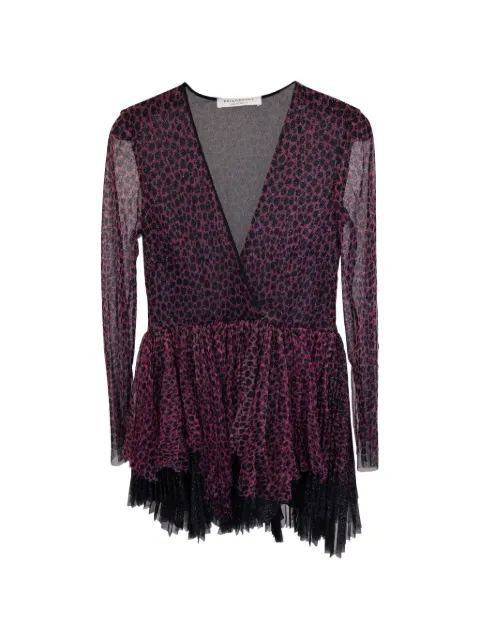 Philosophy Di Lorenzo Serafini V-neck leopard-print mini dress Pink NAPPUGBCL282794W