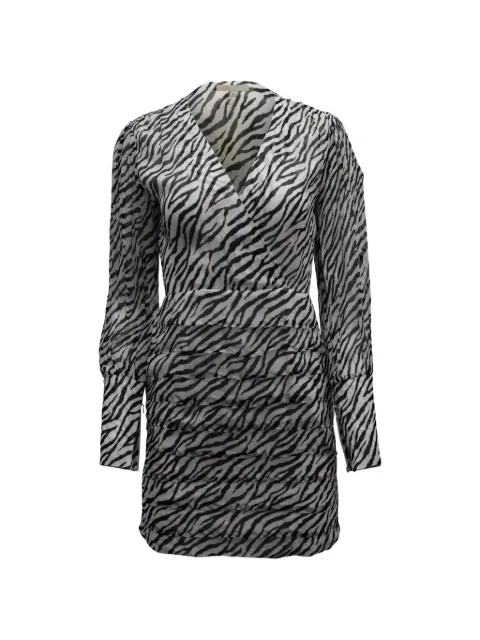 Maje Ribane zebra-print mini dress White TONPUGBCL252812W