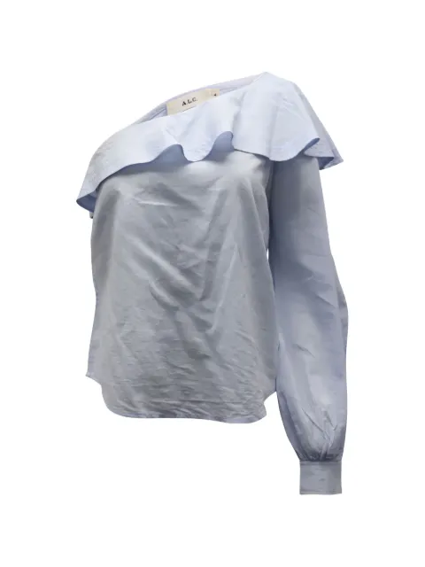 A.L.C. Brielle ruffled one-shoulder top Blue NAPPUGBCL152066W