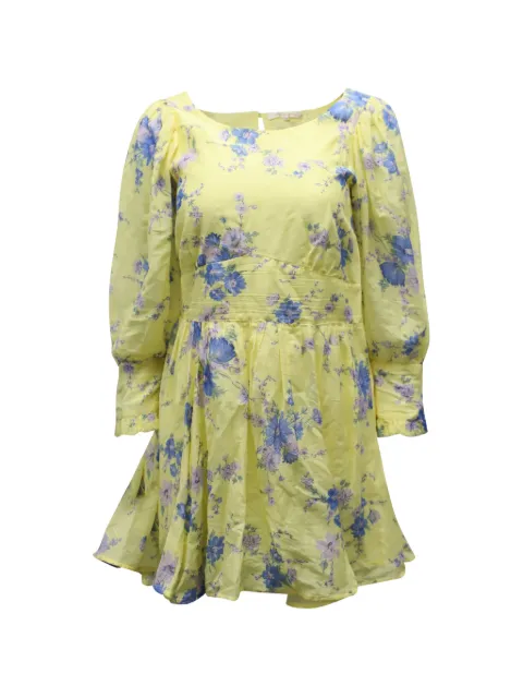 LoveShackFancy floral-print mini dress Yellow NAPPUGBCL127414W