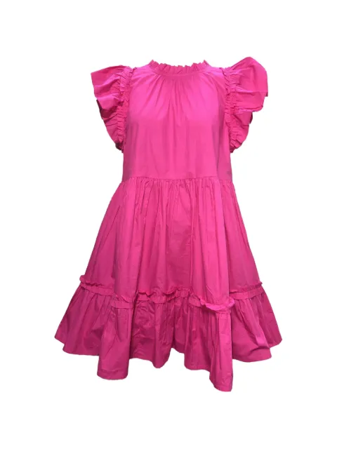 Caroline Constas tiered ruffled mini dress Pink NAPPUUSCL420416W
