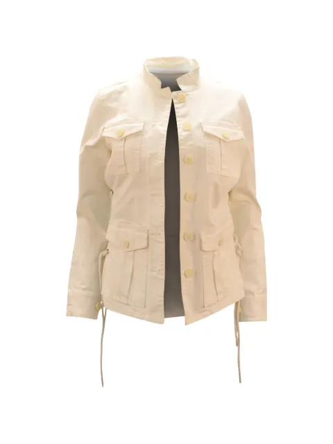 Tory Burch flap-pocket jacket Neutrals NAPPUGBCL099424W