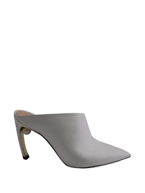 Nicholas Kirkwood leather mules White NAPPUGBSH159675W