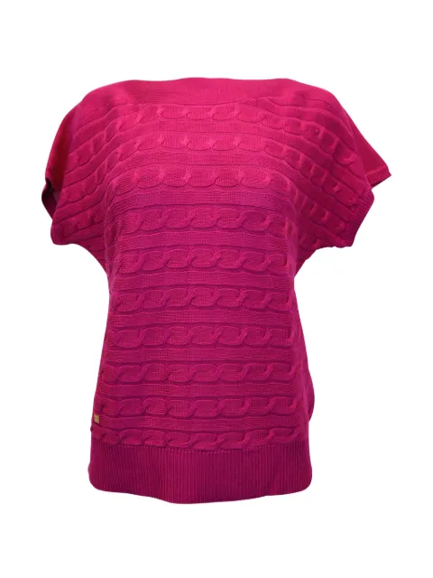 Ralph Lauren Vintage cable-knit knitted top Pink NAPPUGBCL279946W