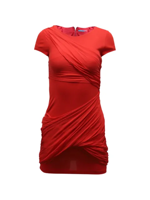 alice + olivia draped short-sleeve dress Red NAPPUGBCL157543W