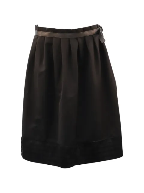 Viktor & Rolf Vintage belted pleated skirt Black NAPPUGBCL098906W