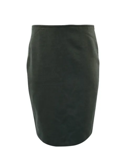 Emporio Armani Pre-Owned pencil wool skirt Green NAPPUGBCL097200W