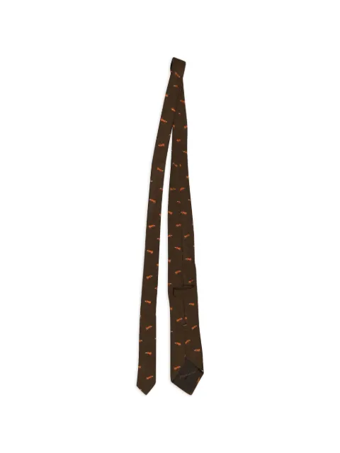 Ermenegildo Zegna Vintage fox-print tie Brown MRPPUGBAC125884M