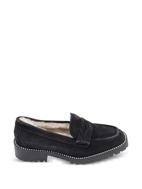 Jimmy Choo Pre-Owned crystal-embellished loafers Black NAPPUGBSH124693W