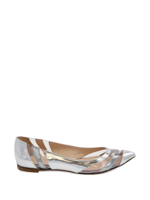 Gianvito Rossi pointed toe flats Silver NAPPUGBSH099442W