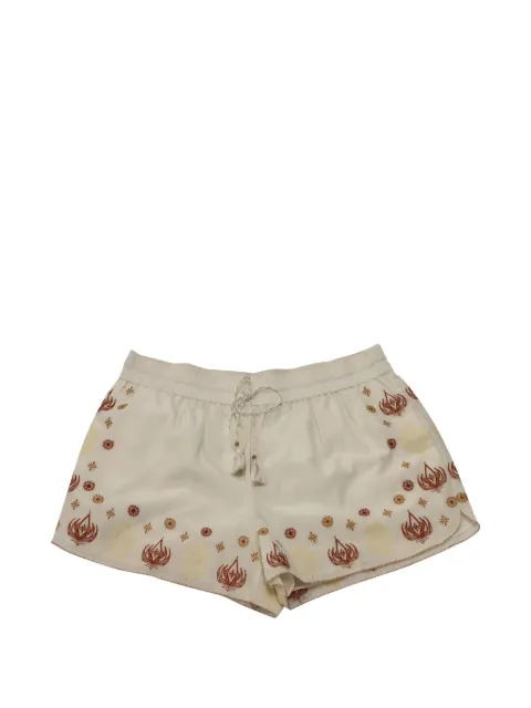 Rachel Zoe Stephanie embroidered drawstring shorts Neutrals NAPPUGBCL100706W