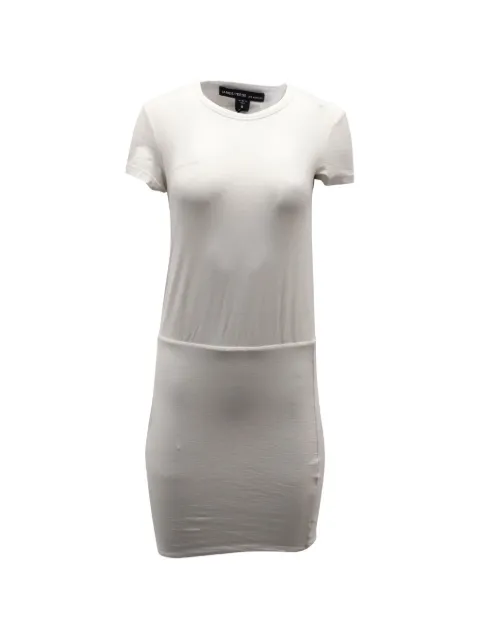 James Perse fitted short-sleeve mini dress White NAPPUGBCL115303W