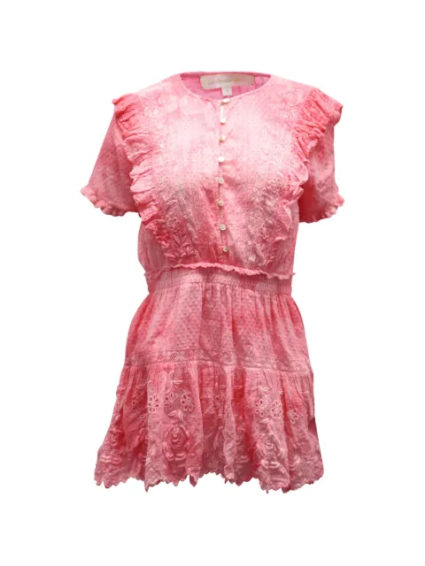 LoveShackFancy Sheldon embroidered mini dress Pink NAPPUGBCL127415W