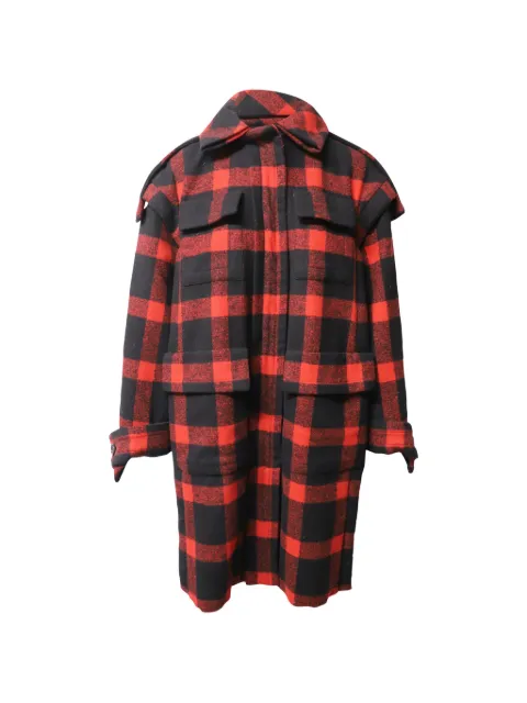 Burberry Pre-Owned 2011 plaid-pattern coat Red HNPUGBCL103483W