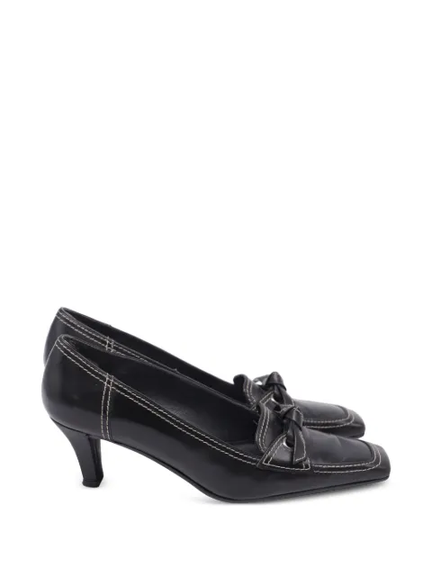 Stuart Weitzman bow square-toe heeled pumps Black GILTPUUSSH631409W