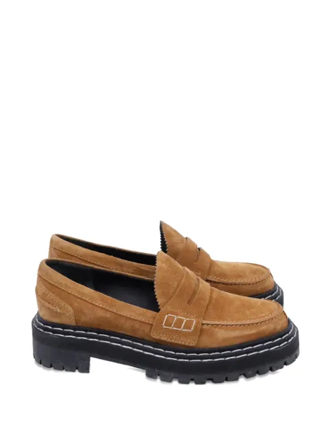 Proenza Schouler penny-detail loafers Brown NAPPUUSSH538789M