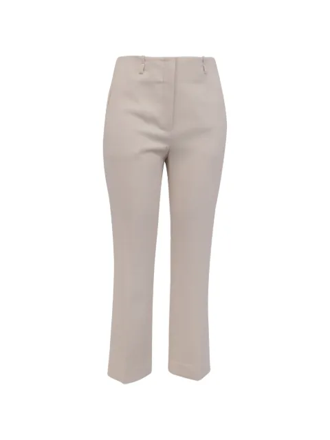 Theory high-waisted straight-leg trousers Neutrals GILTPUUSCL645062W