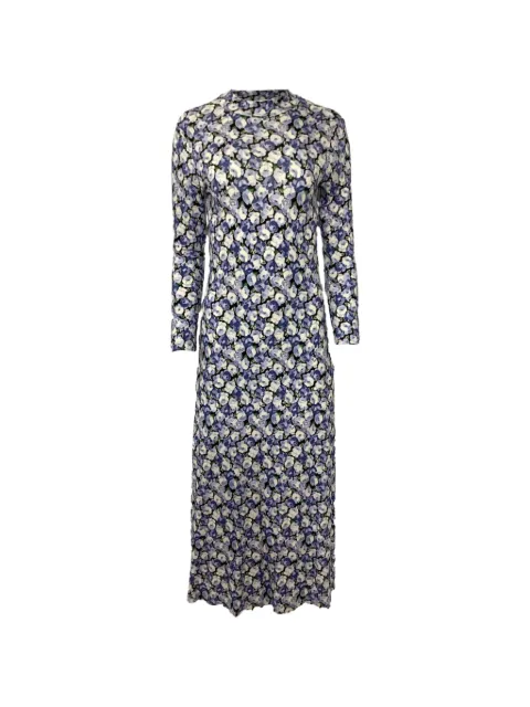 Rixo Elise floral-printed long-sleeve dress Blue NAPPUUSCL447271W