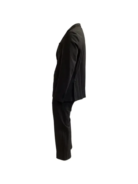 Valentino Garavani Pre-Owned pleated notched-lapel suit Black MRPPUUSCL485305M