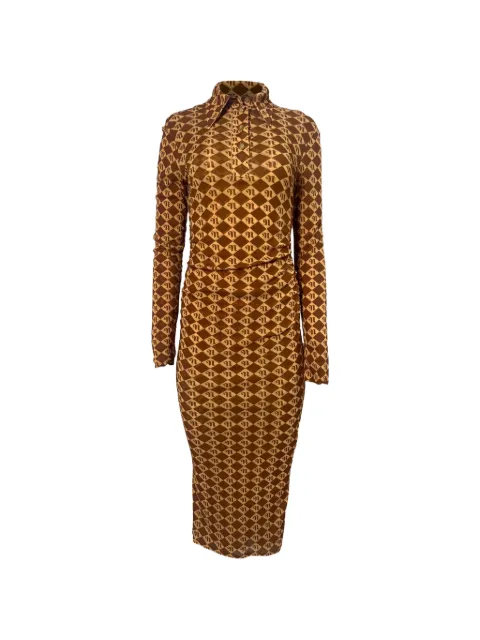 Nanushka long-sleeve midi dress Brown NAPPUUSCL463386W